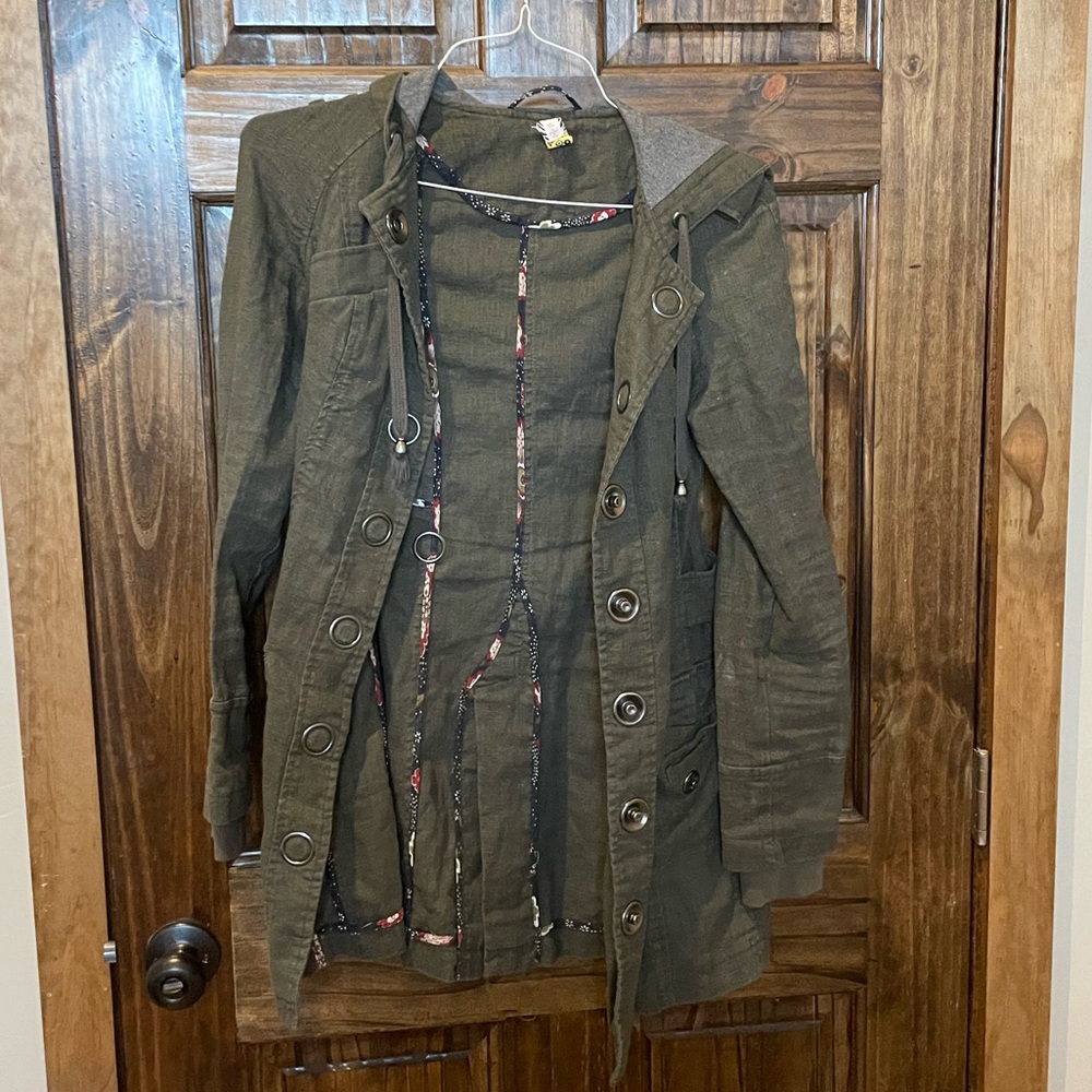 Free People olive green jacket PERFECT FOR FALL